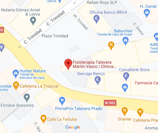 Localización Clínica Martín Vasco Fisioterapia Talavera